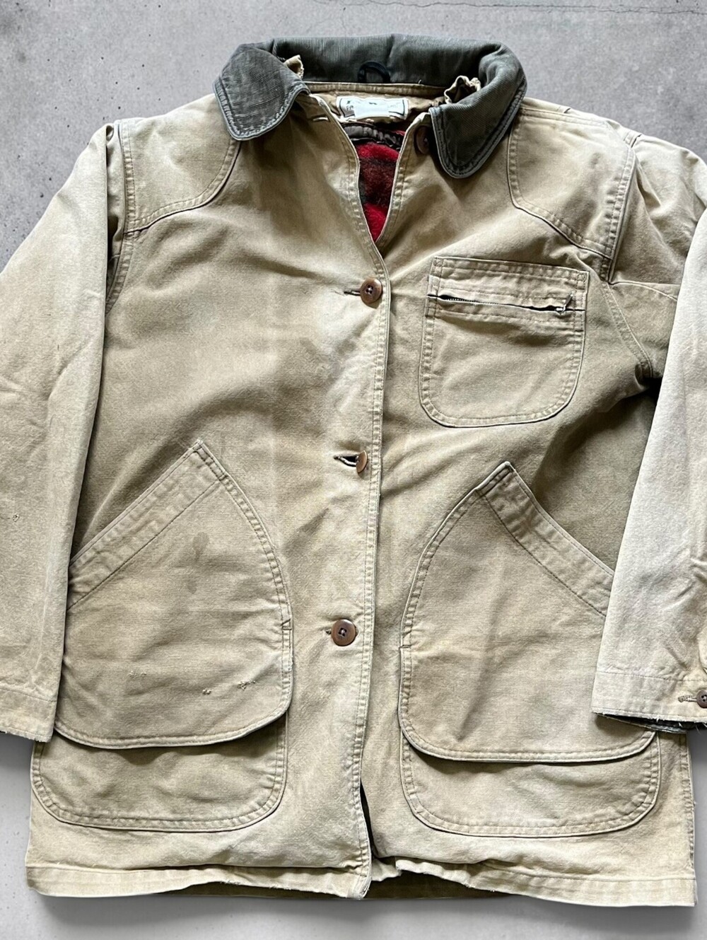 Vintage 1990s L.L. Bean Men's Utility Field Jacket in Duck Canvas Size Large